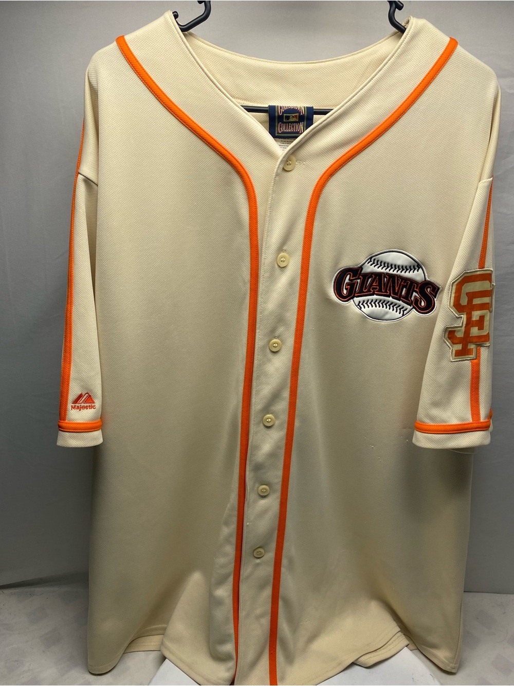 Majestic San Francisco Giants Cooperstown Collection Cream Jersey Size 2XL